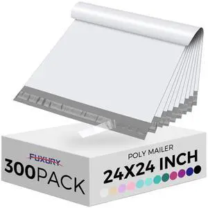 300Pcs Large Poly Mailers 24x24'', Bulk Shipping Bags for Clothing Strong Adhesive Shipping Envelopes for Small Business Suppliers,Waterproof Mailers Poly Bags Mailing Envelopes White 300Pcs Large Poly Mailers 24x24'', Bulk Shipping Bags for Clothing Strong Adhesive Shipping Envelopes for Small Business Suppliers,Waterproof Mailers Poly Bags Mailing Envelopes White