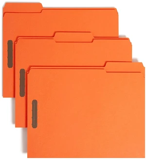 Fastener File Folders, Reinforced 1/3-Cut Tabs, 2 Fasteners, Letter Size, Orange, 50 per Box (12540) Fastener File Folders, Reinforced 1/3-Cut Tabs, 2 Fasteners, Letter Size, Orange, 50 per Box (12540)