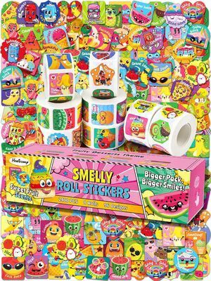 2400 Pcs Scratch and Sniff Stickers for Kids and Children, 8 Rolls Smelly Reward Stickers, Bulk Scented Motivational Incentive Stickers for TeachersClassroom, Home, School Supplies, Crafts 2400 Pcs Scratch and Sniff Stickers for Kids and Children, 8 Rolls Smelly Reward Stickers, Bulk Scented Motivational Incentive Stickers for TeachersClassroom, Home, School Supplies, Crafts