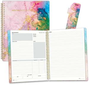 Half Meeting Half Note - 8.5"x11" Professional Notebooks for Work - 160 Pages, A4 Size Project Planner, Spiral Meeting Agenda/Minutes Organizer for Women Men, Note Taking, Office & Business Half Meeting Half Note - 8.5"x11" Professional Notebooks for Work - 160 Pages, A4 Size Project Planner, Spiral Meeting Agenda/Minutes Organizer for Women Men, Note Taking, Office & Business
