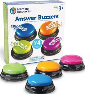 Answer Buzzers, Set of 4 Classroom Must Haves, Teacher Supplies, Sound Effect Button, Family Game Shows, Buzzers for Trivia, Participation Tools Answer Buzzers, Set of 4 Classroom Must Haves, Teacher Supplies, Sound Effect Button, Family Game Shows, Buzzers for Trivia, Participation Tools