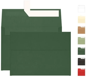 100 Pack Dark Green Envelopes 5x7, 5.25 x 7.25 in, 120GSM A7 Self Seal Printable Envelopes for Invitation, Photos, Bridal Shower, Wedding 100 Pack Dark Green Envelopes 5x7, 5.25 x 7.25 in, 120GSM A7 Self Seal Printable Envelopes for Invitation, Photos, Bridal Shower, Wedding