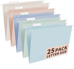 25-Pack Morandi Hanging File Folders,Letter Size with 35 Transparent Label Cards,50 Sticker Labels,1/5-Cut TabsHome Office & Filing Cabinets 25-Pack Morandi Hanging File Folders,Letter Size with 35 Transparent Label Cards,50 Sticker Labels,1/5-Cut TabsHome Office & Filing Cabinets