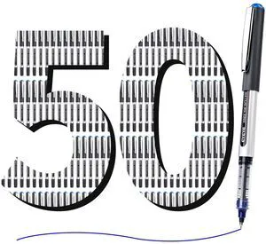 Blue Rollerball Pens 50 Pack, 0.5mm Extra Fine Point Roller Ball Pen Back to School Essential, Quick Drying, Liquid Ink Pens Fine Point Smooth Writing Pen for Journaling, Office Supplies Blue Rollerball Pens 50 Pack, 0.5mm Extra Fine Point Roller Ball Pen Back to School Essential, Quick Drying, Liquid Ink Pens Fine Point Smooth Writing Pen for Journaling, Office Supplies