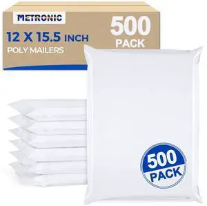 Poly Mailers 12x15.5 500pcs Bulk Shipping Bags for Business White Self Seal Waterproof Shipping Envelopes Mailers Poly Bags, Thick Mailing Packaging Bags for Online Sellers Shipping Clothes Poly Mailers 12x15.5 500pcs Bulk Shipping Bags for Business White Self Seal Waterproof Shipping Envelopes Mailers Poly Bags, Thick Mailing Packaging Bags for Online Sellers Shipping Clothes