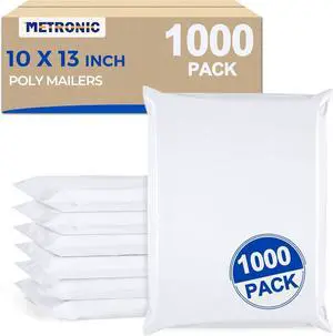 Poly Mailers 10x13 1000 Pack, Self-Seal Shipping Bags for Clothing Thick Waterproof Tear-resistant Mailing Envelopes, Strong Packaging Bags for Clothing, Boutiques, Small Business, White Poly Mailers 10x13 1000 Pack, Self-Seal Shipping Bags for Clothing Thick Waterproof Tear-resistant Mailing Envelopes, Strong Packaging Bags for Clothing, Boutiques, Small Business, White
