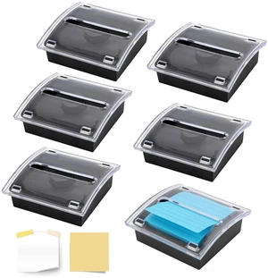 6 Pcs Pop Up Sticky Note Dispenser Sticky Note Holder Pop Up Note Dispenser Transparent Top for 3 x 3 Inch Sticky Notes School Office Home Store Black Base Clear Top 6 Pcs Pop Up Sticky Note Dispenser Sticky Note Holder Pop Up Note Dispenser Transparent Top for 3 x 3 Inch Sticky Notes School Office Home Store Black Base Clear Top