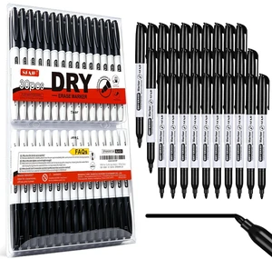 Black Dry Erase Markers Fine Tip, 30 Pack, 1-2mm Line, Low Odor Easily Erases, Non-Toxic Ink, Whiteboard Markers For Office Teams, Teachers, Classrooms, Training Sessions Black Dry Erase Markers Fine Tip, 30 Pack, 1-2mm Line, Low Odor Easily Erases, Non-Toxic Ink, Whiteboard Markers For Office Teams, Teachers, Classrooms, Training Sessions