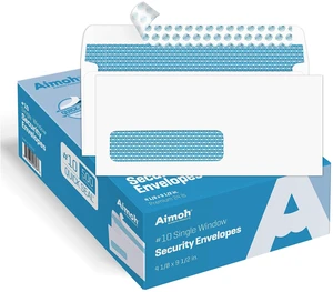 #10 Single Window Mailing Envelopes Letter Size, Self Seal, 500 Count Single Left Window, Security Tint, Quick-Seal Closure, 24 LB Paper, 4-1/8 x 9-1/2 in, 500 Count, Easy-Read Window #10 Single Window Mailing Envelopes Letter Size, Self Seal, 500 Count Single Left Window, Security Tint, Quick-Seal Closure, 24 LB Paper, 4-1/8 x 9-1/2 in, 500 Count, Easy-Read Window