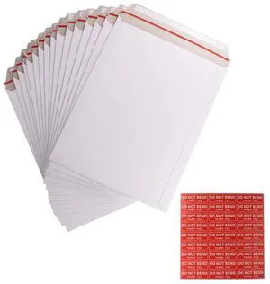 100 Pack 9X12 inch Self Seal Photo Document Mailers Stay Flat White Cardboard Envelopes White Photography Mailersfor CD, Photos, Document 100 Pack 9X12 inch Self Seal Photo Document Mailers Stay Flat White Cardboard Envelopes White Photography Mailersfor CD, Photos, Document