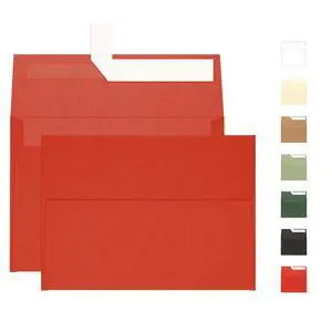 Red 5x7 Envelopes 100 Pack, 5.25 x 7.25 in, 120 GSM A7 Self Seal Printable Invitation Envelopes for 5x7 Cards, Christmas, Birthday, Engagement, Anniversaries Red 5x7 Envelopes 100 Pack, 5.25 x 7.25 in, 120 GSM A7 Self Seal Printable Invitation Envelopes for 5x7 Cards, Christmas, Birthday, Engagement, Anniversaries