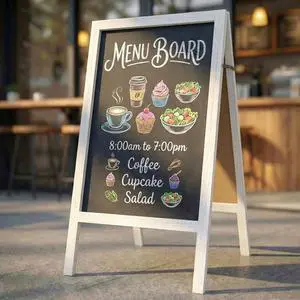A Frame Chalkboard Signs 40"x20", Extra Large Chalk Board, White Double-sided Chalkboard Easel Sign, Large Writing Area, Easy to Move and Set Up, For Cafe Restaurant School Wedding A Frame Chalkboard Signs 40"x20", Extra Large Chalk Board, White Double-sided Chalkboard Easel Sign, Large Writing Area, Easy to Move and Set Up, For Cafe Restaurant School Wedding