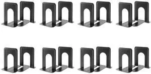 Book Ends Universal Premium Bookends for Shelves, Non-Skid Bookend Heavy Duty Metal Book Stopper for Books/Movies/CDs/Video Games, 6 x 4.6 x 6 in, Black,8 Pairs/16 Pieces, Large Book Ends Universal Premium Bookends for Shelves, Non-Skid Bookend Heavy Duty Metal Book Stopper for Books/Movies/CDs/Video Games, 6 x 4.6 x 6 in, Black,8 Pairs/16 Pieces, Large