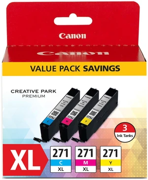CLI-271XL Genuine Three Color Value Pack, Compatible with MG6820, MG6821, MG6822, MG5720, MG5721, MG5722, MG7720, TS5020, TS6020, TS8020, and TS9020 (Optional) Printers CLI-271XL Genuine Three Color Value Pack, Compatible with MG6820, MG6821, MG6822, MG5720, MG5721, MG5722, MG7720, TS5020, TS6020, TS8020, and TS9020 (Optional) Printers