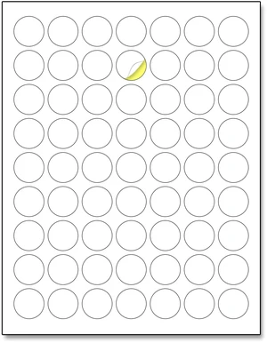 1 inch Round Labels Printable Circle Stickers - 8.5" x 11", 200 Sheets Laser/Inkjet Printing, comes with Print Templates 1 inch Round Labels Printable Circle Stickers - 8.5" x 11", 200 Sheets Laser/Inkjet Printing, comes with Print Templates