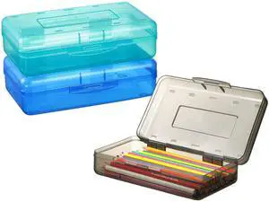 3 Pack Pencil Case, Large Hard Pencil Box Bulk, Clear Crayon Box Marker Pen Organizer, Plastic Storage Container with Snap Lid, Stackable Art Craft Organizer Back to School Supplies 3 Pack Pencil Case, Large Hard Pencil Box Bulk, Clear Crayon Box Marker Pen Organizer, Plastic Storage Container with Snap Lid, Stackable Art Craft Organizer Back to School Supplies