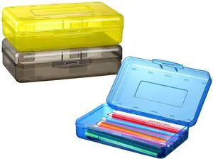 3 Pack Pencil Case, Large Hard Pencil Box Bulk, Clear Crayon Box Marker Pen Organizer, Plastic Storage Container with Snap Lid, Stackable Art Craft Organizer Back to School Supplies 3 Pack Pencil Case, Large Hard Pencil Box Bulk, Clear Crayon Box Marker Pen Organizer, Plastic Storage Container with Snap Lid, Stackable Art Craft Organizer Back to School Supplies