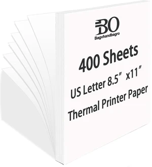 Thermal Paper 8.5 x 11 Inches for Thermal Printe, 400 Sheets, BPA-Free Single Thermal Printer Papers for N80, PD-A4 & Most Inkless Printers, Quick-Dry Thermal Papers for Home, Office & Travel Thermal Paper 8.5 x 11 Inches for Thermal Printe, 400 Sheets, BPA-Free Single Thermal Printer Papers for N80, PD-A4 & Most Inkless Printers, Quick-Dry Thermal Papers for Home, Office & Travel