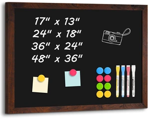 Large Magnetic Chalk Board 48" x 36", Rustic Brown Chalkboard Sign, Blackboard, Wall Hanging, Menu Board, For Kitchen Office Home School, Includes 2 Markers & 8 Magnets Large Magnetic Chalk Board 48" x 36", Rustic Brown Chalkboard Sign, Blackboard, Wall Hanging, Menu Board, For Kitchen Office Home School, Includes 2 Markers & 8 Magnets