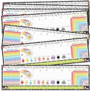 Desk Name Tags for Classroom, 30 Pack Composition Notebook 14x4 Double-Sided Laminated 250gsm, Student Plates Learning Handwriting for Kindergarten 1st 2nd 3rd Grade Classroom Decor Desk Name Tags for Classroom, 30 Pack Composition Notebook 14x4 Double-Sided Laminated 250gsm, Student Plates Learning Handwriting for Kindergarten 1st 2nd 3rd Grade Classroom Decor