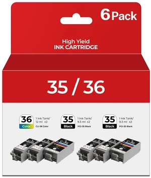PGI-35 CLI-36 Ink Cartridges TR160 Ink TR150 Ink Cartridge Compatible for 35 36 Ink Cartridges TR150 TR160 IP110 IP100 TR152 mini260 mini320 Printers (4 Black, 2 Color) PGI-35 CLI-36 Ink Cartridges TR160 Ink TR150 Ink Cartridge Compatible for 35 36 Ink Cartridges TR150 TR160 IP110 IP100 TR152 mini260 mini320 Printers (4 Black, 2 Color)