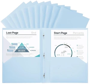 Plastic Project-Folder with 2 Pockets and 3-Prong Fasteners, for US Letter Size, Bulk Pack Color File-Folder for US Letter Size Papers, Ideal for School & Office, (Pastel Blue) Plastic Project-Folder with 2 Pockets and 3-Prong Fasteners, for US Letter Size, Bulk Pack Color File-Folder for US Letter Size Papers, Ideal for School & Office, (Pastel Blue)