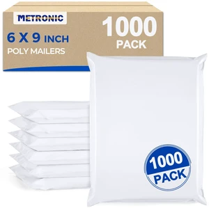 Poly Mailers 6x9" 1000Pcs White Small Shipping Bags for Business Self-Seal Mailing Bags Bulk Waterproof and Tear-Resistant Mailers Poly Bags Postal Bags for Packaging Clothes, Apparel Poly Mailers 6x9" 1000Pcs White Small Shipping Bags for Business Self-Seal Mailing Bags Bulk Waterproof and Tear-Resistant Mailers Poly Bags Postal Bags for Packaging Clothes, Apparel