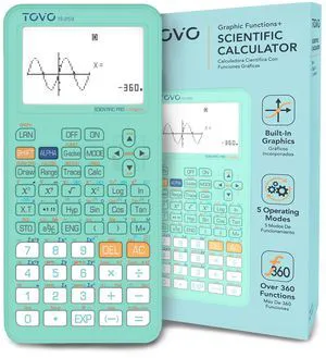 TOVO Scientific Calculator with Graphic Functions, 360+ Functions Graphing Calculator for Students, Large 3" Screen Multi-Mode Scientific Calculators for High School & College, TS-259 TOVO Scientific Calculator with Graphic Functions, 360+ Functions Graphing Calculator for Students, Large 3" Screen Multi-Mode Scientific Calculators for High School & College, TS-259