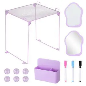 Purple Locker Accessories Kit for Girls, Locker Organizer Kit with Locker shelf, Magnetic Mirror and Whiteboard, Pen holder, Magnets, Back to School Locker Essentials Decorations Kit Purple Locker Accessories Kit for Girls, Locker Organizer Kit with Locker shelf, Magnetic Mirror and Whiteboard, Pen holder, Magnets, Back to School Locker Essentials Decorations Kit