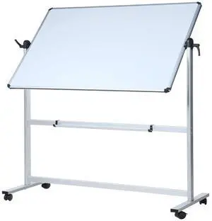 Double-Sided Magnetic Mobile Whiteboard, 44" x 30" Rolling Dry Erase Board Easel Stand on Wheels with Aluminium Frame for School Office Home Double-Sided Magnetic Mobile Whiteboard, 44" x 30" Rolling Dry Erase Board Easel Stand on Wheels with Aluminium Frame for School Office Home