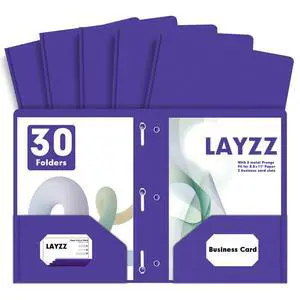 30 Pack Plastic 2 Pocket Folders with Prongs Letter Size Purple Functional Folder Design With Metal Fastener Prongs, Keeps Documents Organized For School, Home And Workplace Filing 30 Pack Plastic 2 Pocket Folders with Prongs Letter Size Purple Functional Folder Design With Metal Fastener Prongs, Keeps Documents Organized For School, Home And Workplace Filing