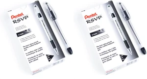 RSVP Ballpoint Pen, Fine Line, (0.7mm), Black Ink (BK90-A),12 Count (Pack of 2) RSVP Ballpoint Pen, Fine Line, (0.7mm), Black Ink (BK90-A),12 Count (Pack of 2)