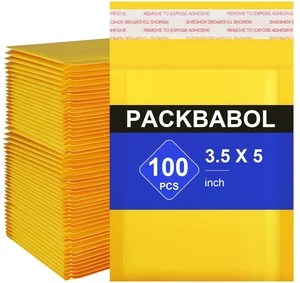 Kraft bubble mailers 3.5x5 Inch 100 Pack,Self-Sealing Paper Envelopes for Packaging,Strong Adhesion Envelope Mailers, Small Waterproof Cushioned Padded Shipping Bags Yellow #0000 Kraft bubble mailers 3.5x5 Inch 100 Pack,Self-Sealing Paper Envelopes for Packaging,Strong Adhesion Envelope Mailers, Small Waterproof Cushioned Padded Shipping Bags Yellow #0000