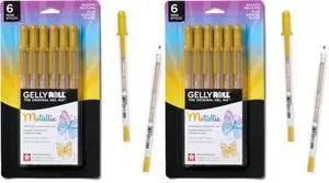 Gelly Roll Metallic Gel Pens, 6 Piece Gold, 12 Pack Gelly Roll Metallic Gel Pens, 6 Piece Gold, 12 Pack