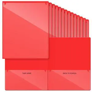 48 Pcs Plastic Take Home Folders with 2 Pockets Parent Teacher Classroom Communication Homework Folder for Students Parent Teacher Connector(Red) 48 Pcs Plastic Take Home Folders with 2 Pockets Parent Teacher Classroom Communication Homework Folder for Students Parent Teacher Connector(Red)
