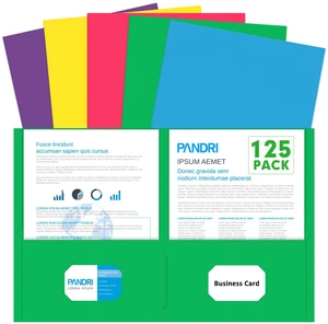 Two Pocket Folders, Paper Folders with Pockets, 125 Pack, 5 Colors 2 Pocket Folders Fit Letter Size Paper, Paper File Folder for School Office Home Business Two Pocket Folders, Paper Folders with Pockets, 125 Pack, 5 Colors 2 Pocket Folders Fit Letter Size Paper, Paper File Folder for School Office Home Business
