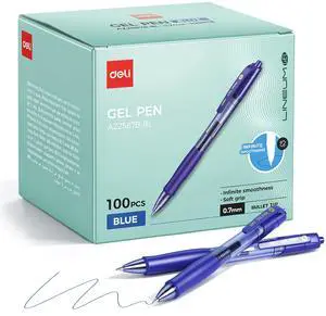 Pens Bulk, 100 Pcs Pens Blue Ink, Medium Point 0.7mm Gel Pens Retractable, Smooth Writing with Fast Dry, No Bleed, Comfort Grip & Pocket Clip for School, Office, Home Supplies Pens Bulk, 100 Pcs Pens Blue Ink, Medium Point 0.7mm Gel Pens Retractable, Smooth Writing with Fast Dry, No Bleed, Comfort Grip & Pocket Clip for School, Office, Home Supplies