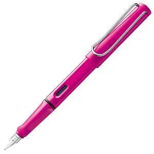 safari pink - Fountain Pen with ergonomic grip & polished steel nib in size B - ideal for any Writing & Calligraphy - including T 10 blue cartridge - Right-Handed safari pink - Fountain Pen with ergonomic grip & polished steel nib in size B - ideal for any Writing & Calligraphy - including T 10 blue cartridge - Right-Handed