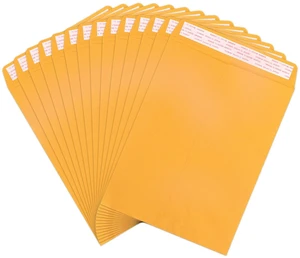 Manilla Envelopes 9x12, 100 PCS Self Seal, Brown Kraft, Letter Size for Mailing, 100GSM Paper Manilla Envelopes 9x12, 100 PCS Self Seal, Brown Kraft, Letter Size for Mailing, 100GSM Paper