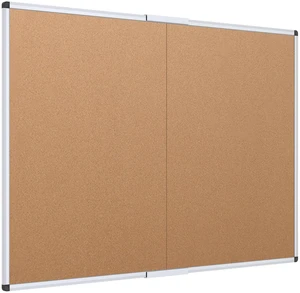 Cork Bulletin Board/Foldable Noticeboard, 36 X 24 Inches, Silver Aluminium Frame Cork Bulletin Board/Foldable Noticeboard, 36 X 24 Inches, Silver Aluminium Frame
