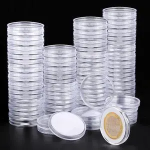 180P Clear Plastic Coin Capsules, Dollar Coin Holder, 40mm Silver Coin Storage for Collectors, Morgan Silver Dollar Coin Holders with Adjustable Gasket (17/20/25/27/30/33/38/40mm) 180P Clear Plastic Coin Capsules, Dollar Coin Holder, 40mm Silver Coin Storage for Collectors, Morgan Silver Dollar Coin Holders with Adjustable Gasket (17/20/25/27/30/33/38/40mm)