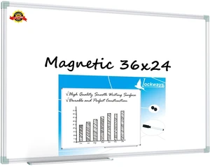 Magnetic Dry Erase Board, 36 x 24 Inch Magnetic Whiteboard White Board with1 Dry Erase Markers, 2 Magnets for School, Home, Office Magnetic Dry Erase Board, 36 x 24 Inch Magnetic Whiteboard White Board with1 Dry Erase Markers, 2 Magnets for School, Home, Office
