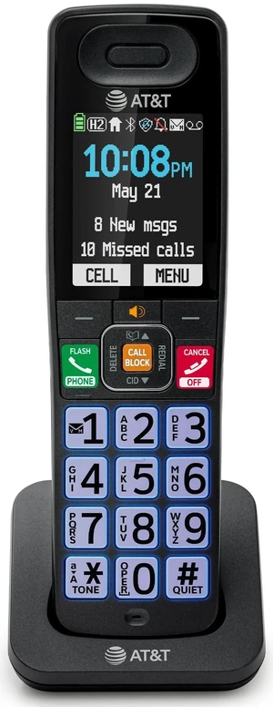 DECT 6.0 Additional Handset for BL108 Series, No Phone Jack Needed, Smart Call Blocker, Bluetooth Connect to Cell, Caller ID Announce | BL108-0 DECT 6.0 Additional Handset for BL108 Series, No Phone Jack Needed, Smart Call Blocker, Bluetooth Connect to Cell, Caller ID Announce | BL108-0