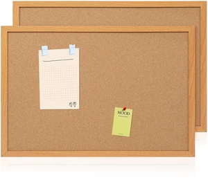 2 Pack Cork Bulletin Board 20 x 30, Wood Framed Corkboard for Wall Hanging Office Message Board, Large Notice Pin Board with 30 Push Pins, 10mm Natural Cork, For School, Home & Office 2 Pack Cork Bulletin Board 20 x 30, Wood Framed Corkboard for Wall Hanging Office Message Board, Large Notice Pin Board with 30 Push Pins, 10mm Natural Cork, For School, Home & Office