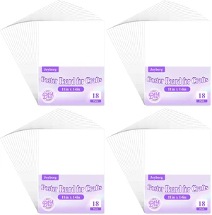 18Pack Poster Board, 11in x 14in White Poster Boards, Posterboard, Poster Board Paper for Crafts, DIY, Drawing (Pack of 4) 18Pack Poster Board, 11in x 14in White Poster Boards, Posterboard, Poster Board Paper for Crafts, DIY, Drawing (Pack of 4)