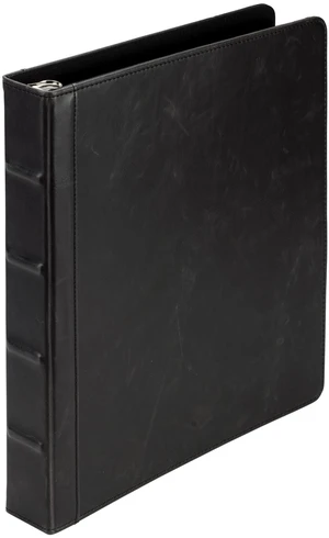 Vintage Leather Binder, 1 Inch Round Ring (Holds 200 Sheets), Letter Size 8.5x11 Documents, Professional Organizer Portfolio, No Zipper, Black Vintage Leather Binder, 1 Inch Round Ring (Holds 200 Sheets), Letter Size 8.5x11 Documents, Professional Organizer Portfolio, No Zipper, Black