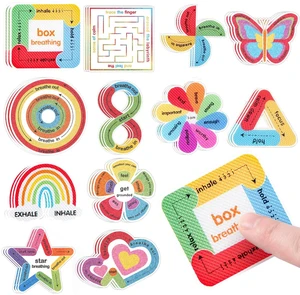 36 Pcs Sensory Stickers with Different Textures for Calming Anxiety Colorful Box Breathing, Mindfulness, Texture Mental Health Fidget Strips, Anxiety Relief Items for Classroom Therapy Office 36 Pcs Sensory Stickers with Different Textures for Calming Anxiety Colorful Box Breathing, Mindfulness, Texture Mental Health Fidget Strips, Anxiety Relief Items for Classroom Therapy Office