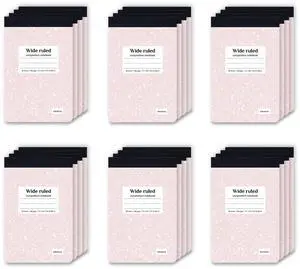 Pink Small Composition Notebooks Bulk, Wide Ruled 160 Pages 4.75 x 7.5 in, 80 Sheets, 24 Pack Half Size Composition Notebooks, Mini Notepad Journal, Primary Students, Classroom, Reading Pink Small Composition Notebooks Bulk, Wide Ruled 160 Pages 4.75 x 7.5 in, 80 Sheets, 24 Pack Half Size Composition Notebooks, Mini Notepad Journal, Primary Students, Classroom, Reading