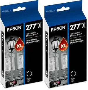 T277 Claria Photo HD -Ink High Capacity Photo Black -Cartridge (T277XL120-S) for Select Expression Printers (Pack of 2) T277 Claria Photo HD -Ink High Capacity Photo Black -Cartridge (T277XL120-S) for Select Expression Printers (Pack of 2)