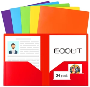 24pcs Folders with Pockets, Plastic Pocket Folders, 2 Pocket Folders with 2 Business Card Holder, 6 Colors, Letter Size, A4 Size, for Office, Teaching, Students and School 24pcs Folders with Pockets, Plastic Pocket Folders, 2 Pocket Folders with 2 Business Card Holder, 6 Colors, Letter Size, A4 Size, for Office, Teaching, Students and School